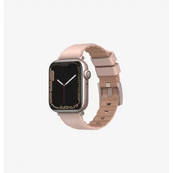 UNIQ Linus Airosoft silikoniranneke Apple Watch -kelloon 38/40/41 mm - Chalk Grey