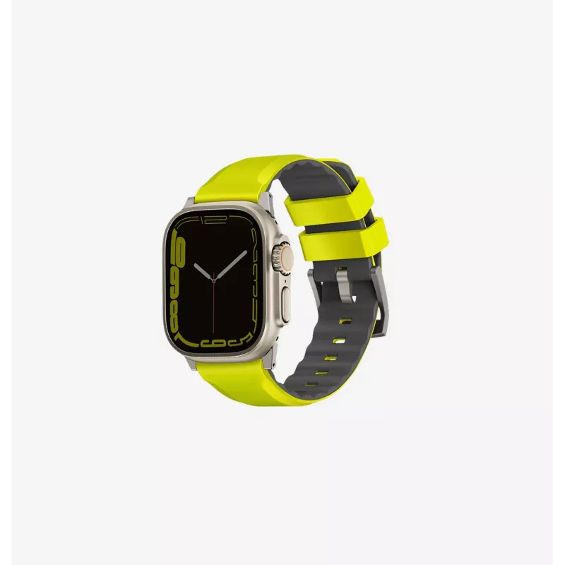 UNIQ Linus Airosoft silikoniranneke Apple Watch -kelloon 38/40/41 mm - Chalk Grey