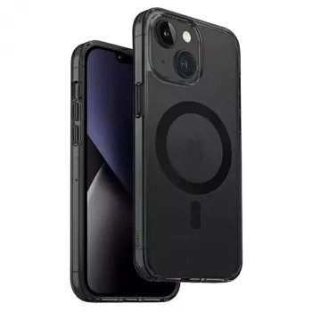 UNIQ LifePro Xtreme Magclick -latauskotelo iPhone 14 Plus/15 Plus 6,7 tuuman näyttöön Frost Smoke Black