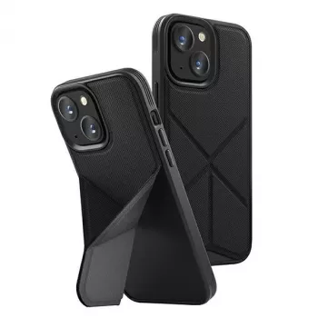 UNIQ Transforma -kotelo iPhone 14 Plus / 15 Plus 6,7 tuuman näyttöön Magclick Charging Ebony Black
