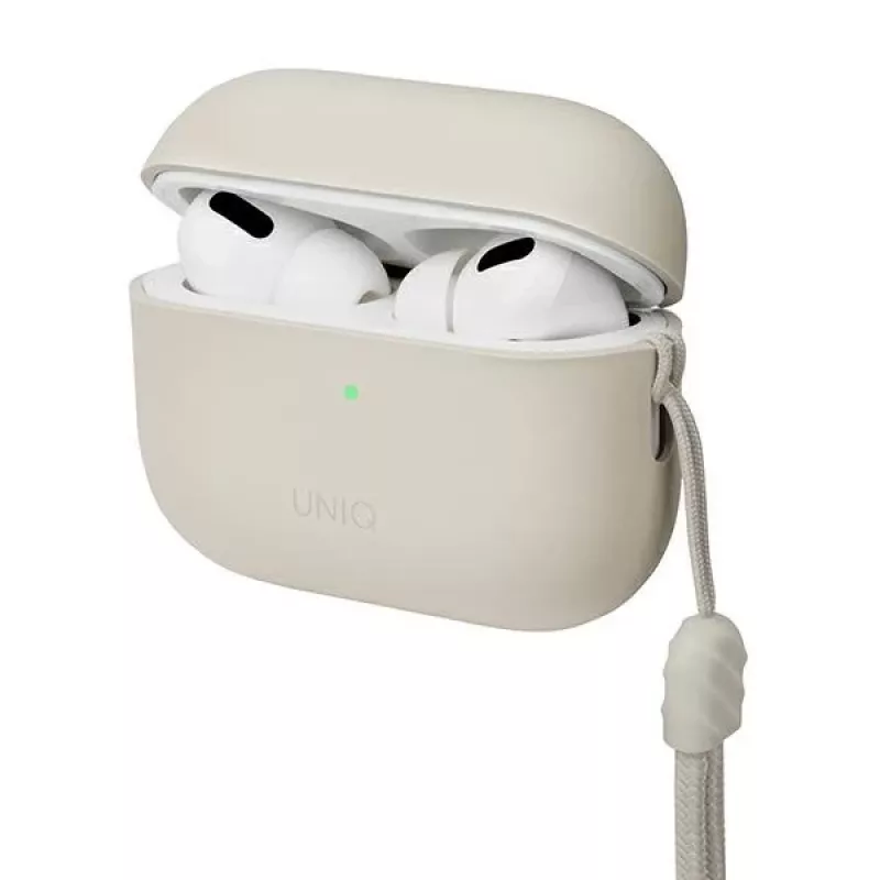 UNIQ Lino -silikonikotelo AirPods Pro 2. sukupolvi (2022/2023) - Beige Ivory