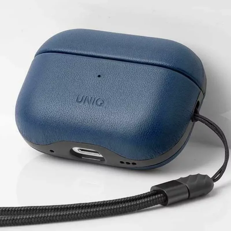 UNIQ Terra -kotelo AirPods Pro 2. sukupolvi (2022/2023) aito nahka - Space Blue