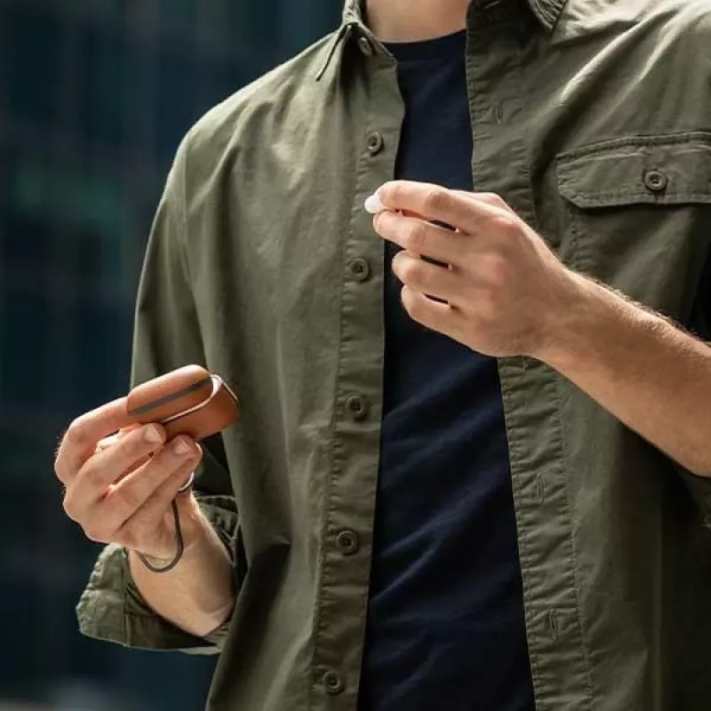 UNIQ Terra -kotelo AirPods Pro 2. sukupolvi (2022/2023) aito nahka - Space Blue