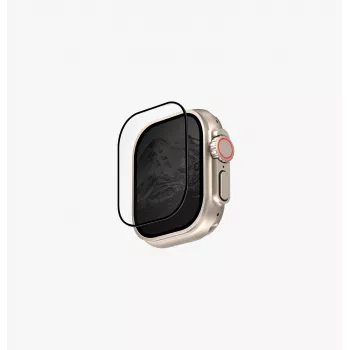 UNIQ Optix Vivid Apple Watch Ultra 49mm kirkas karkaistu lasi -näytönsuojus asennustyökalulla