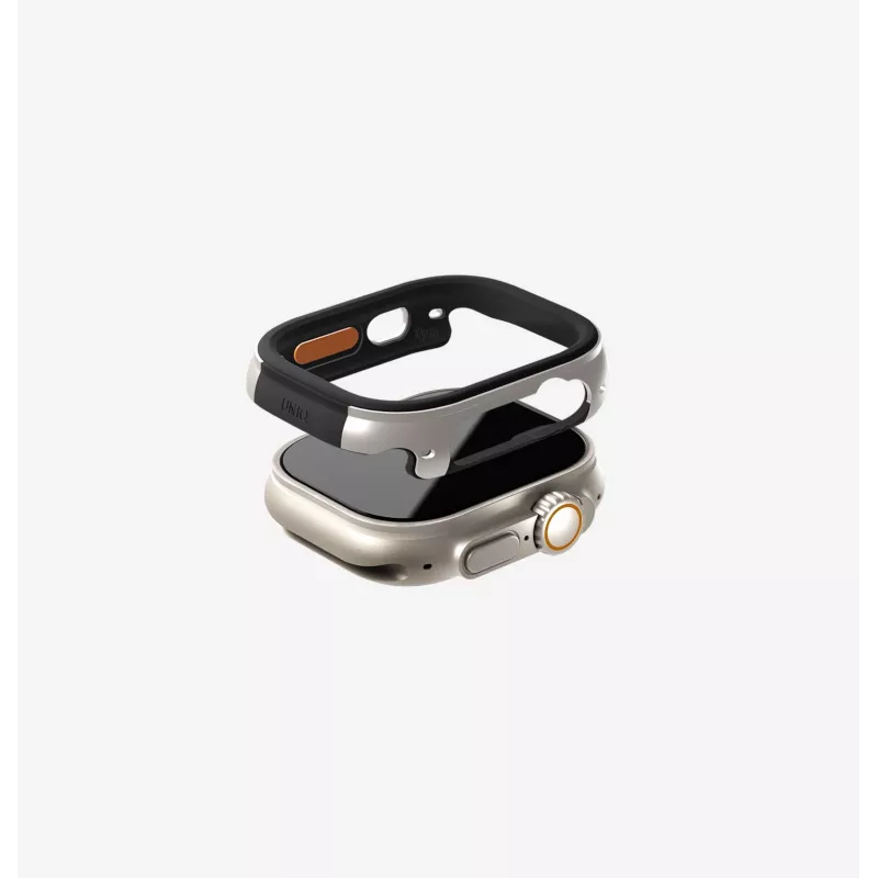 UNIQ Valencia suojakotelo Apple Watch Ultra / Ultra 2 / Ultra 3 49 mm, Midnight Black