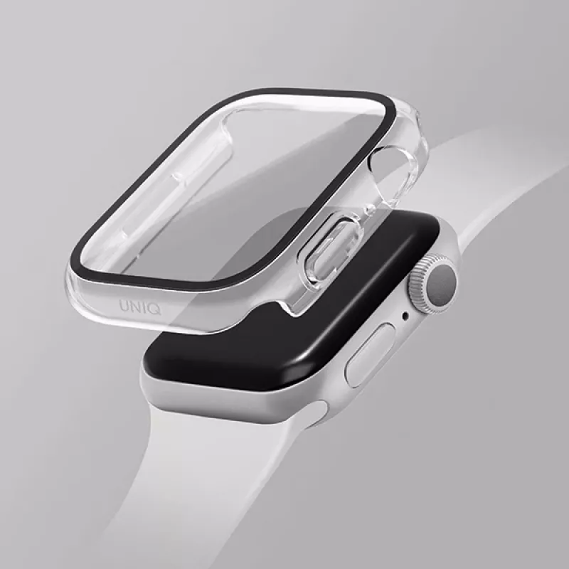 UNIQ Nautic -kotelo Apple Watch Series 7/8/9 41mm kirkas/dove