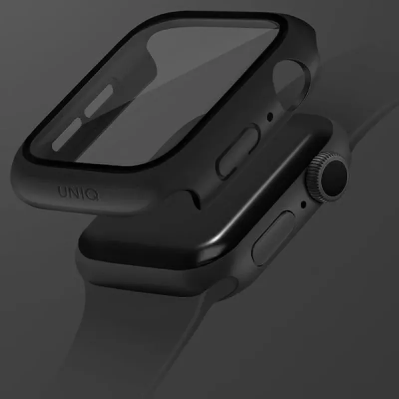 UNIQ Nautic suojakotelo Apple Watch Series 7/8/9 45mm - musta