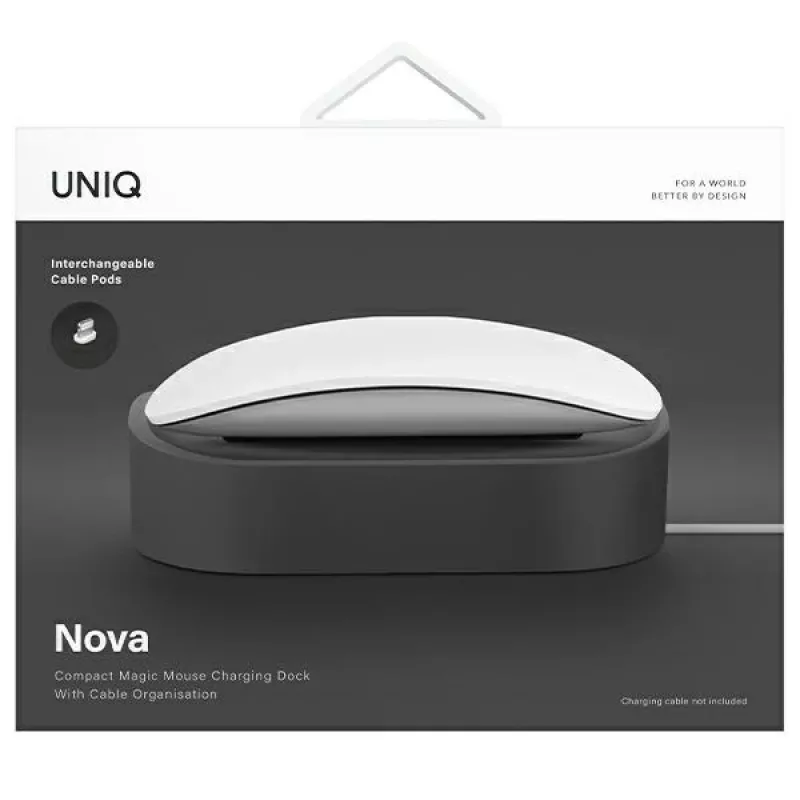 UNIQ Nova lataustelakka Magic Mouse -hiirelle - tummanharmaa