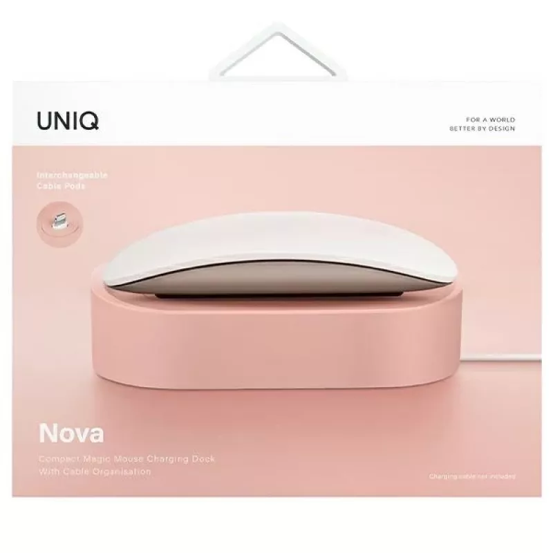 UNIQ Nova langaton lataustelakka Apple Magic Mouse 2 -hiirelle - pinkki
