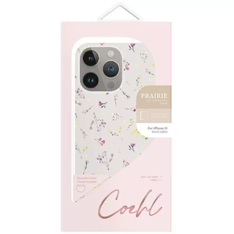 UNIQ Coehl Prairie suojakotelo Apple iPhone 15 Pro Max, Blush Beige