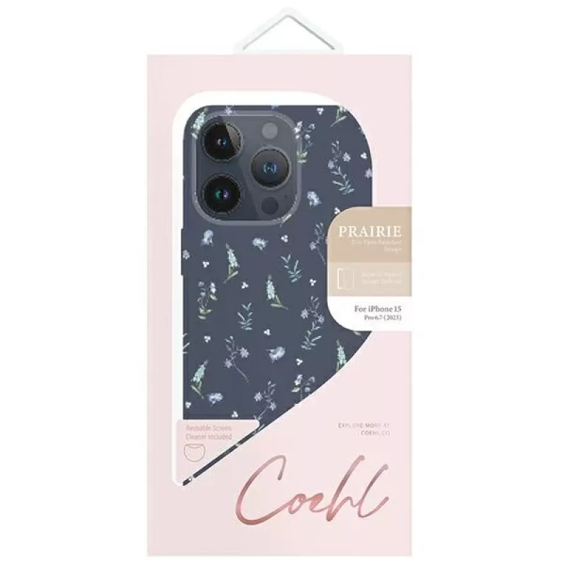 UNIQ Coehl Prairie -kotelo Apple iPhone 15 Pro Max 6,7 tuumaan Navy Blue / Lavender Blue