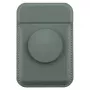 UNIQ Flixa magneettinen korttilompakko jalustalla Lichen Green MagSafe
