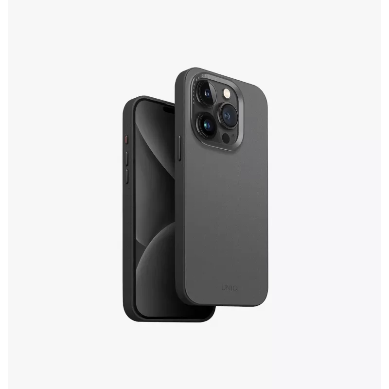 UNIQ Lyden DS Magclick -latauskotelo iPhone 15 Pro 6,1 tuumaan Kanariengelb / Flintgrau