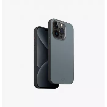 UNIQ Lyden DS Magclick -latauskotelo iPhone 15 Pro Max 6,7 tuumaan Kanariengelb / Flintgrau