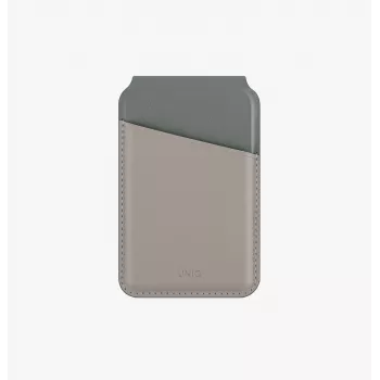 UNIQ Lyden DS magneettinen lompakko RFID:llä ja puhelinteline Ivory/Lichen Green