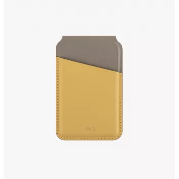UNIQ Lyden DS magneettinen lompakko RFID:llä ja puhelinteline Ivory/Lichen Green