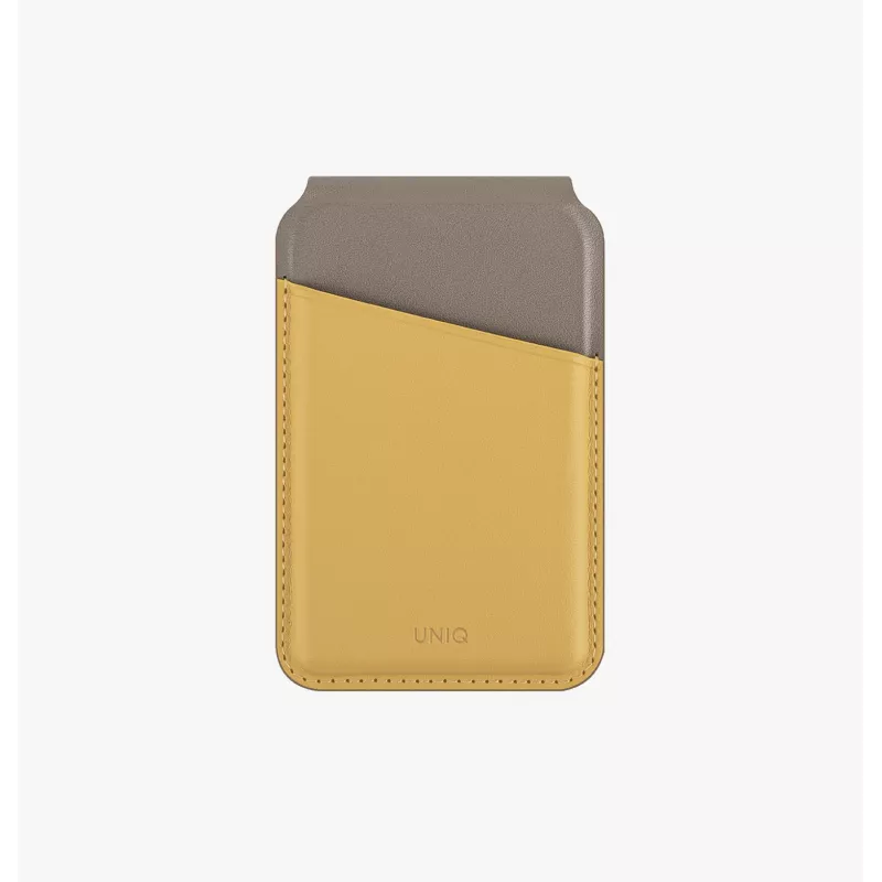 UNIQ Lyden DS magneettinen lompakko RFID:llä ja puhelinteline Ivory/Lichen Green