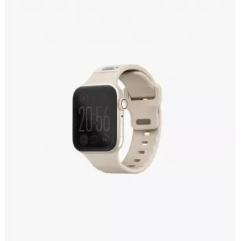 UNIQ Stride Apple Watch -ranneke Series 1/2/3/4/5/6/7/8/9/SE/SE2/SE3 38/40/41mm FKM-kumiranneke Khaki/Pale Khaki