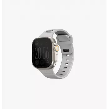 UNIQ Stride Apple Watch -ranneke 42/44/45/49mm FKM-kumi Kreidegrau