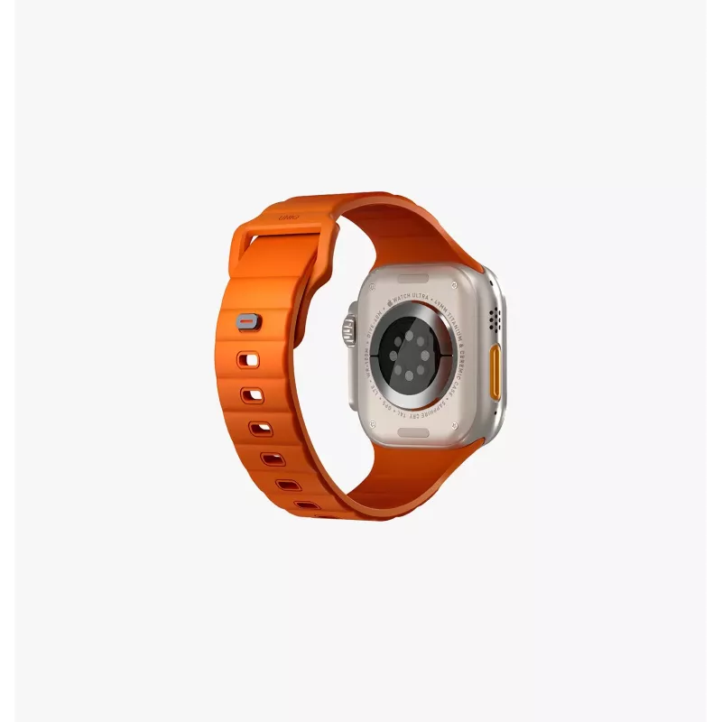 UNIQ Stride Apple Watch -ranneke 42/44/45/49mm FKM-kumi Kreidegrau