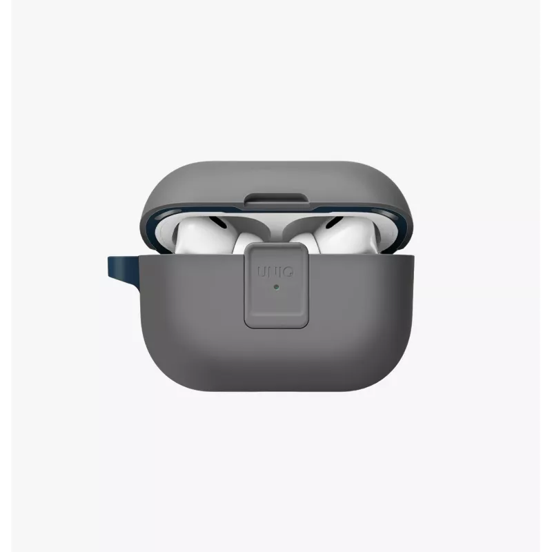UNIQ Clyde Lock -kotelo AirPods Pro 2 (2022/2023) - hiili/tummanharmaa