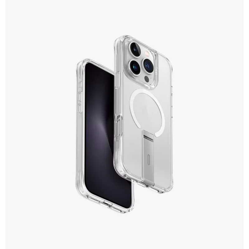 UNIQ Eleva -suojakotelo Vertica-telineellä iPhone 16 Pro 6,3 inch Carbon Black