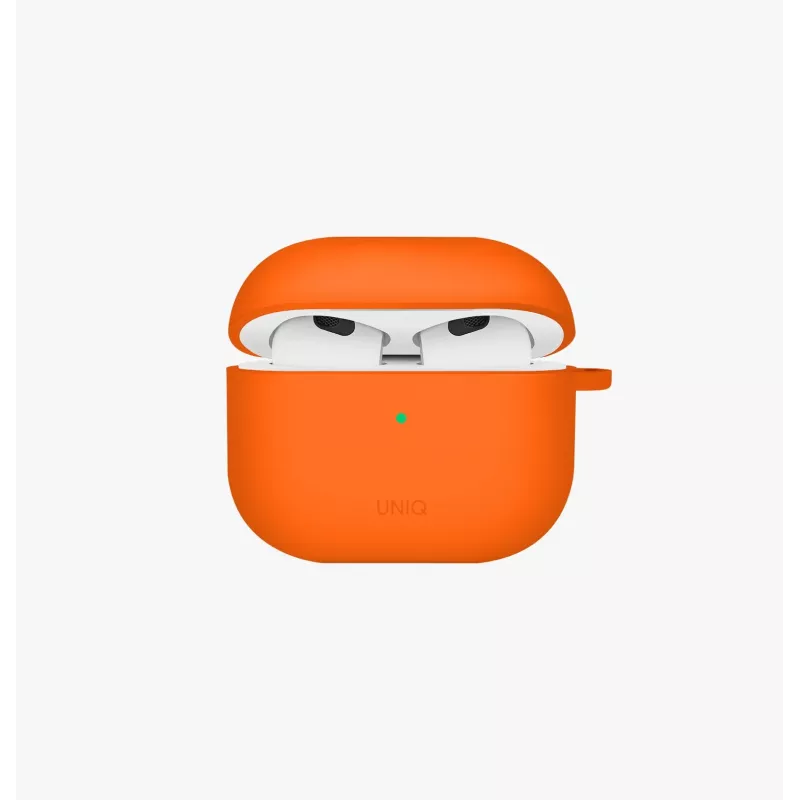 UNIQ Nexo -kotelo AirPods 4 korvakoukuilla silikoni musta