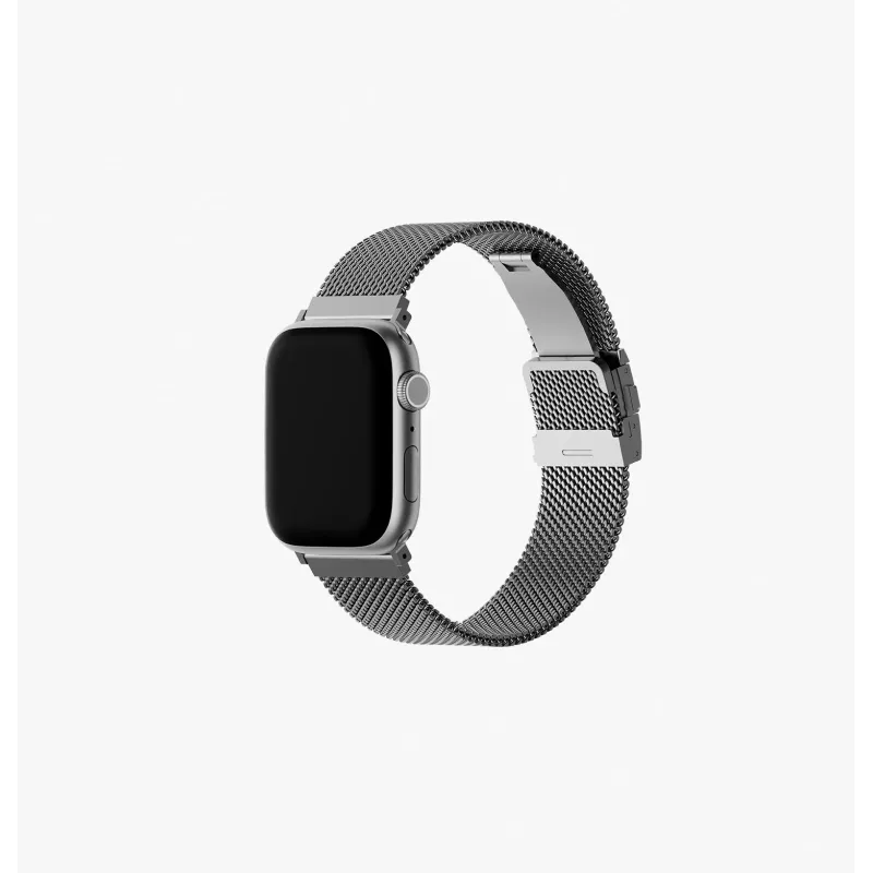UNIQ Dante Pro ruostumaton teräs Milanese Loop -ranneke Apple Watch 40/41/42mm - Graphite Black