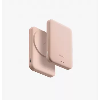 UNIQ Lyden Lexa magneettinen varavirtalähde 5000 mAh PD USB-C MagSafe, pinkki