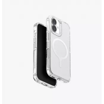 UNIQ LifePro Xtreme MagClick latauskuori laitteelle iPhone 17, läpinäkyvä glitter