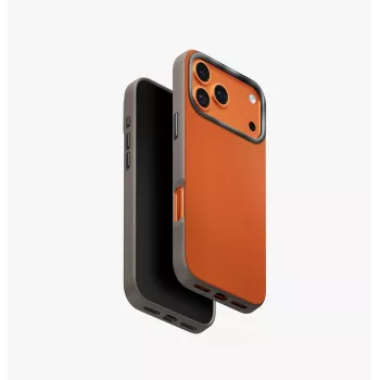 UNIQ Lyden DS Case iPhone 17 Pro Max MagClick Charging oranssi/harmaa