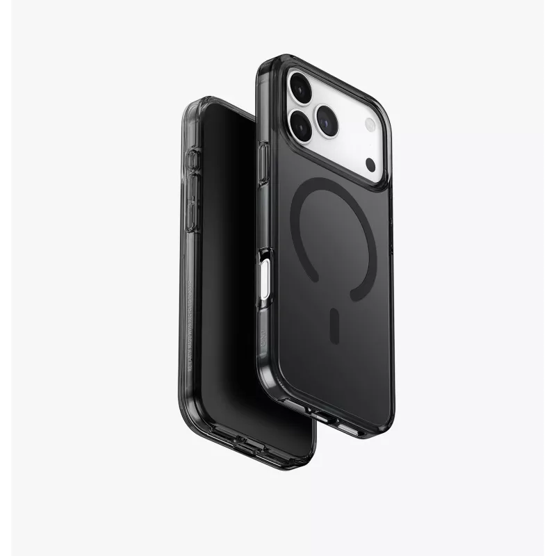 UNIQ Clario -kotelo iPhone 17 Pro Max -puhelimelle, MagClick-lataus, läpinäkyvä