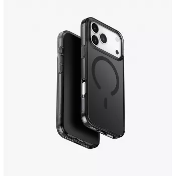 UNIQ Clario -kotelo iPhone 17 Pro Max -puhelimelle, MagClick-lataus, musta