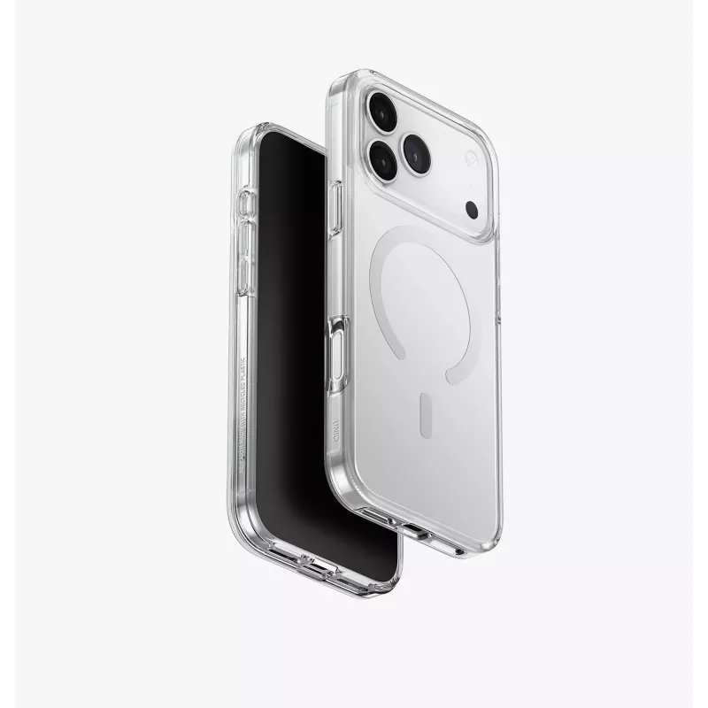 UNIQ Clario -kotelo iPhone 17 Pro Max -puhelimelle, MagClick-lataus, musta