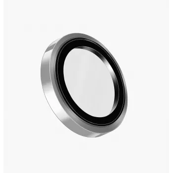 UNIQ Optix Prime -kameran linssinsuoja iPhone 17 Pro / 17 Pro Max / 15 Pro / 15 Pro Maxille asennustyökalulla - hopea