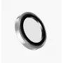UNIQ Optix Prime -kameran linssinsuoja iPhone 17 Pro / 17 Pro Max / 15 Pro / 15 Pro Maxille asennustyökalulla - hopea