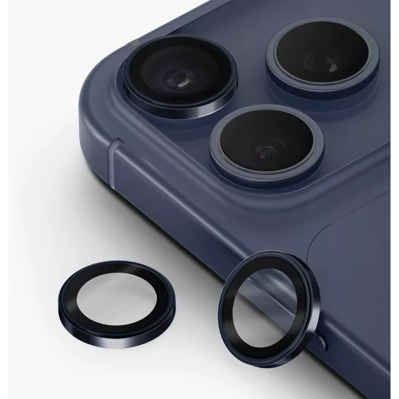 UNIQ Optix Prime -kameran linssinsuoja iPhone 17 Pro / 17 Pro Max / 15 Pro / 15 Pro Maxille asennustyökalulla - hopea
