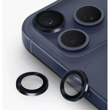 UNIQ Optix Prime -kameran linssinsuoja iPhone 17 Pro / 17 Pro Max / 15 Pro / 15 Pro Maxille asennustyökalulla - Sunset