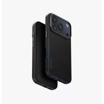 UNIQ Keva Edge kuori iPhone 17 Pro -puhelimeen, MagClick-lataus, musta