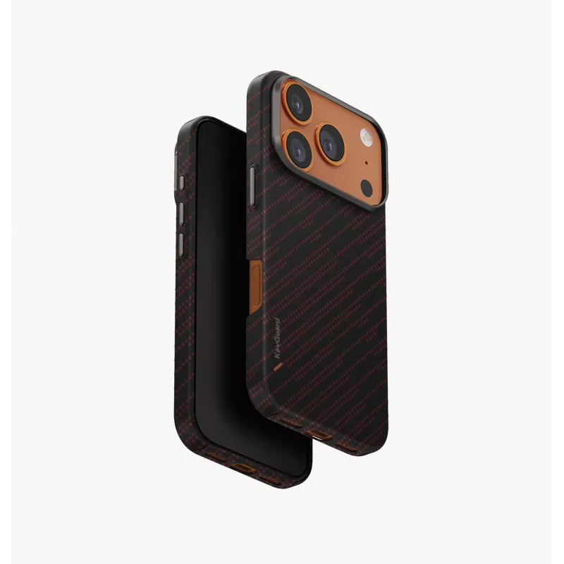 UNIQ Keva Edge kuori iPhone 17 Pro -puhelimeen, MagClick-lataus, musta