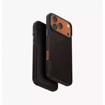 UNIQ Keva EDGE -kotelo iPhone 17 Pro Maxille, MagClick-lataus, oranssi