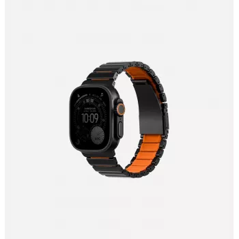 UNIQ Strova Flex -ranneke Apple Watch 44/45/46/49 mm Series 1/2/3/4/5/6/7/8/9/10/11/SE/SE2/SE3/Ultra/Ultra 2/Ultra 3, hopea-limetti