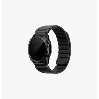 UNIQ Fluo Smart-Fit -silikoniranneke Garmin 22 mm, musta