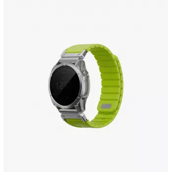 UNIQ Fluo Smart-Fit -silikoniranneke Garmin 22 mm, musta