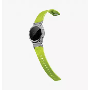 UNIQ Fluo Smart-Fit -silikoniranneke Garmin 22 mm, limetinvihreä