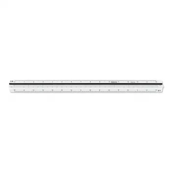 ARISTO kolmikulmainen mittaviivain D-profiili valkoinen 30 cm (AR23703EB)