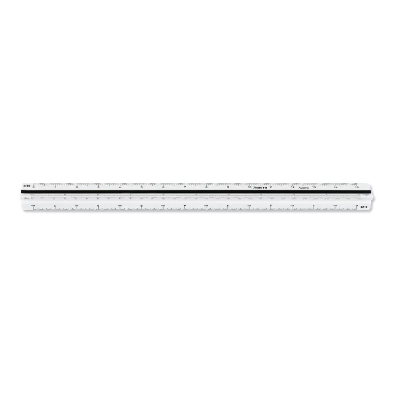 ARISTO kolmikulmainen mittaviivain D-profiili valkoinen 30 cm (AR23703EB)