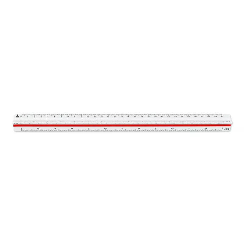 ARISTO kolmikulmainen mittaviivain D-profiili valkoinen 30 cm (AR23703EB)