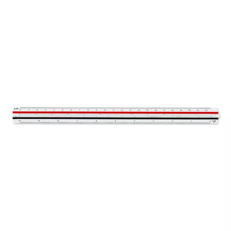 ARISTO kolmikulmainen mittaviivain D-profiili valkoinen 30 cm (AR23703EB)