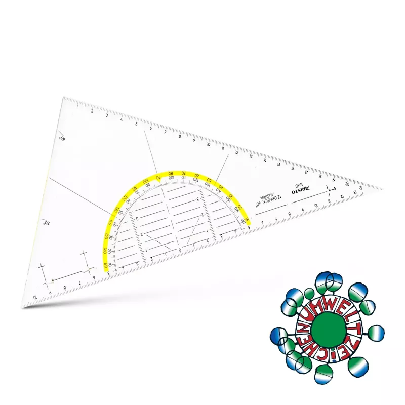 ARISTO geometriakolmio 26,0 cm läpinäkyvä
